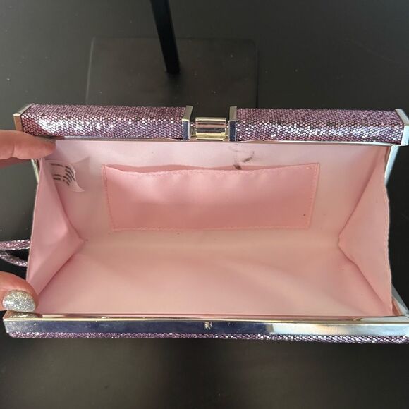 Vintage Glittery Pink Evening Clutch Bag - Picture 6 of 7